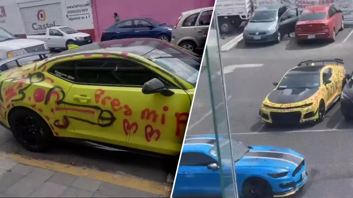 Grafitean auto del influencer Simon Ahued.
