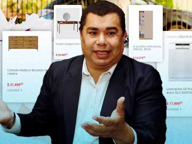 La extravagante mesa de regalos de la boda de Javier López Zavala.