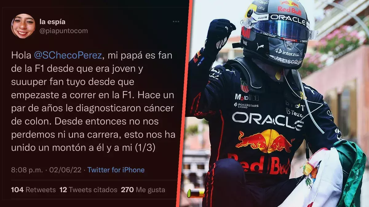 Piden saludo a Checo Pérez a padre enfermo de cáncer.