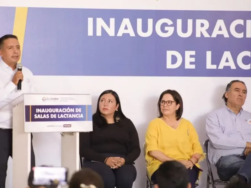 Inaugura Tlatehui salas de lactancia en Ayuntamiento de San Andrés Cholula.