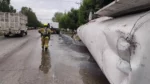 Volcadura de una pipa causa tráfico en el bulevar 18 de Noviembre.