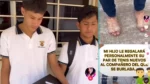 Padre manda a su hijo en chanclas a la escuela por burlarse de sus compañeros.