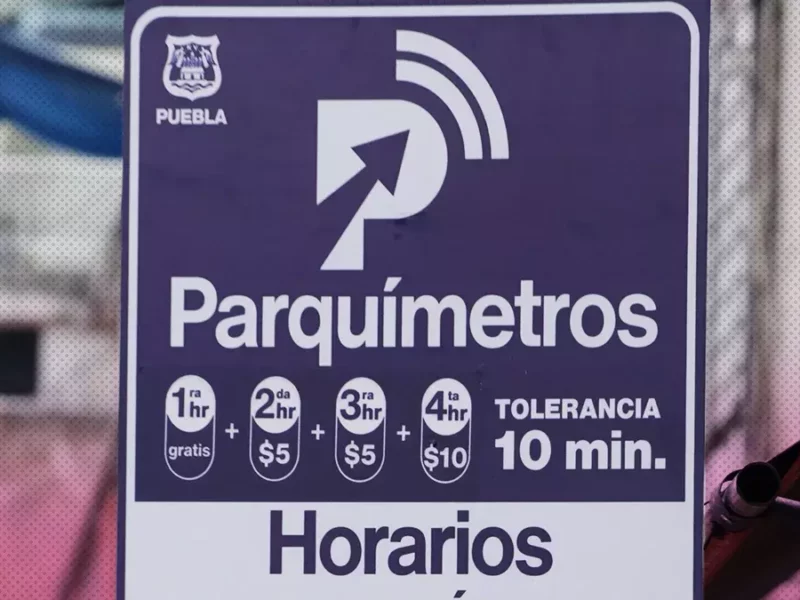 Parquímetros en Puebla.