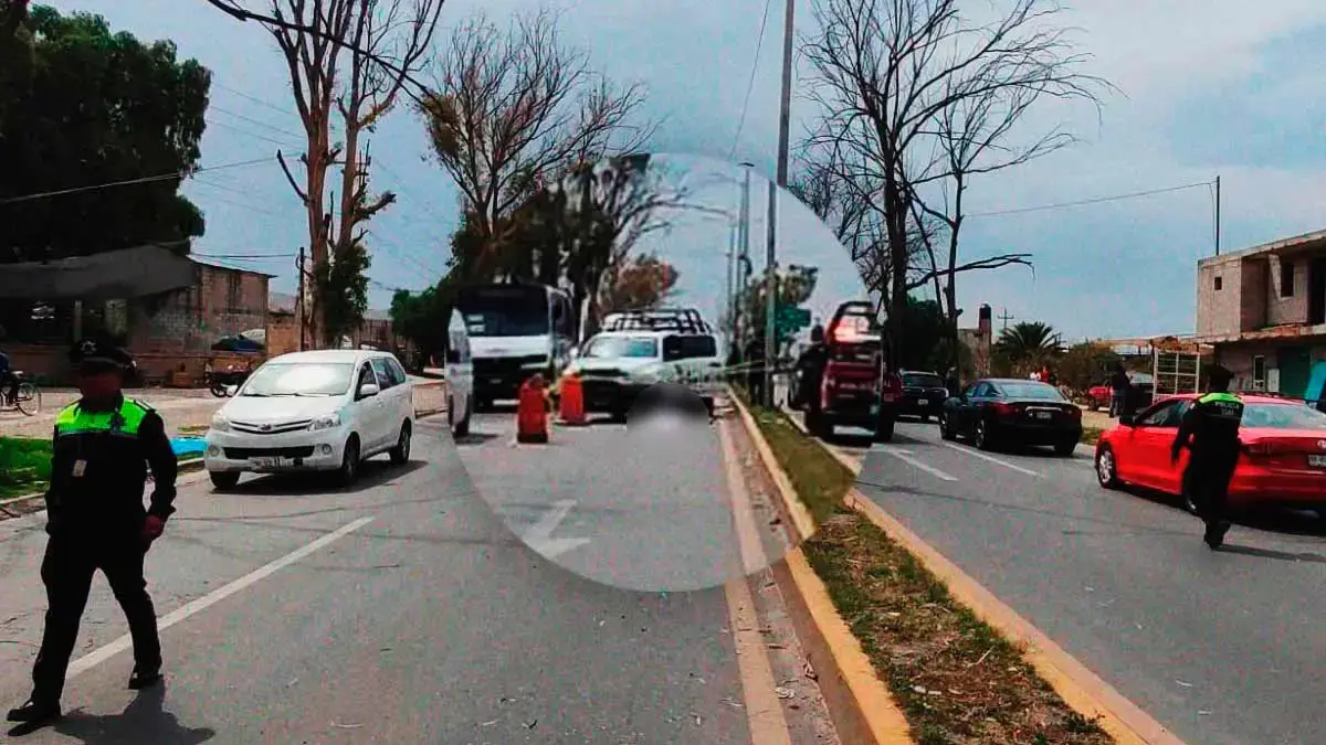 En Tepeaca un motociclista falleció atropellado luego de derrapar