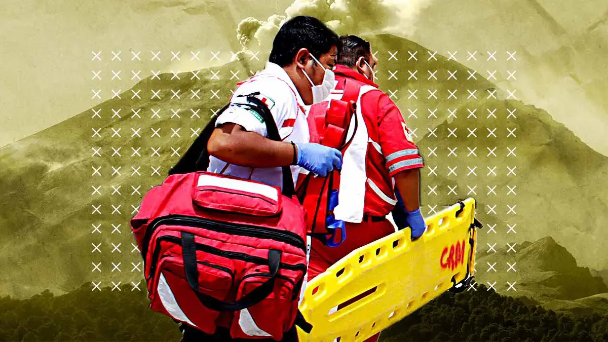 Rescatan a un alpinista que intentó escalar el volcán Popocatépetl.