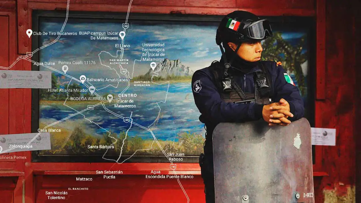 Fiscalía de Puebla realizó cateos en bares, tras agresión a agentes en Izúcar.