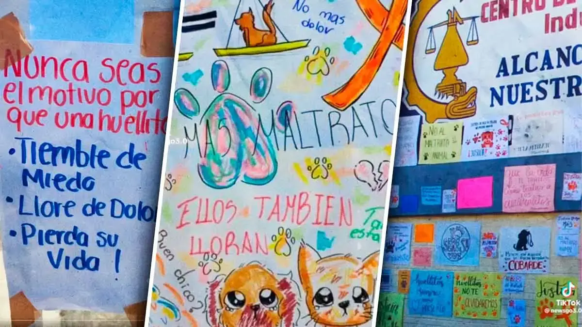 Con manifestación, exigen justicia para cachorro asesinado por alumna del CBTIS 86 en Puebla