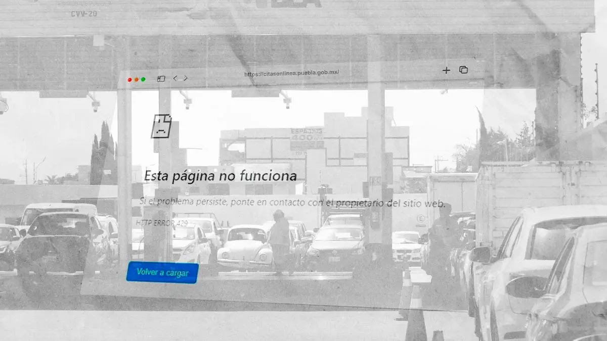 Se cae página para citas en línea para verificación vehicular en Puebla