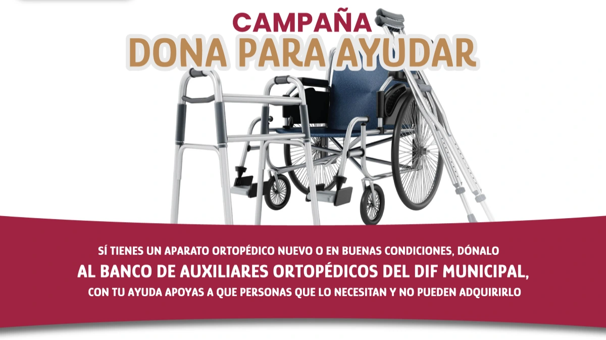 Dona aparatos ortopédicos para el banco del DIF Municipal y obtén boletos para zona preferente en la Feria de Atlixco 2023.