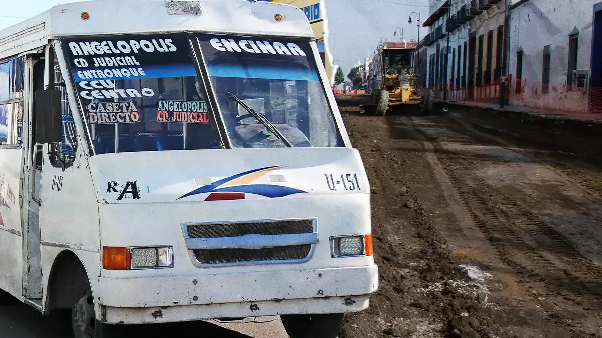 Otras 30 rutas de Puebla cambiarán su recorrido por obras en calles del Centro Histórico