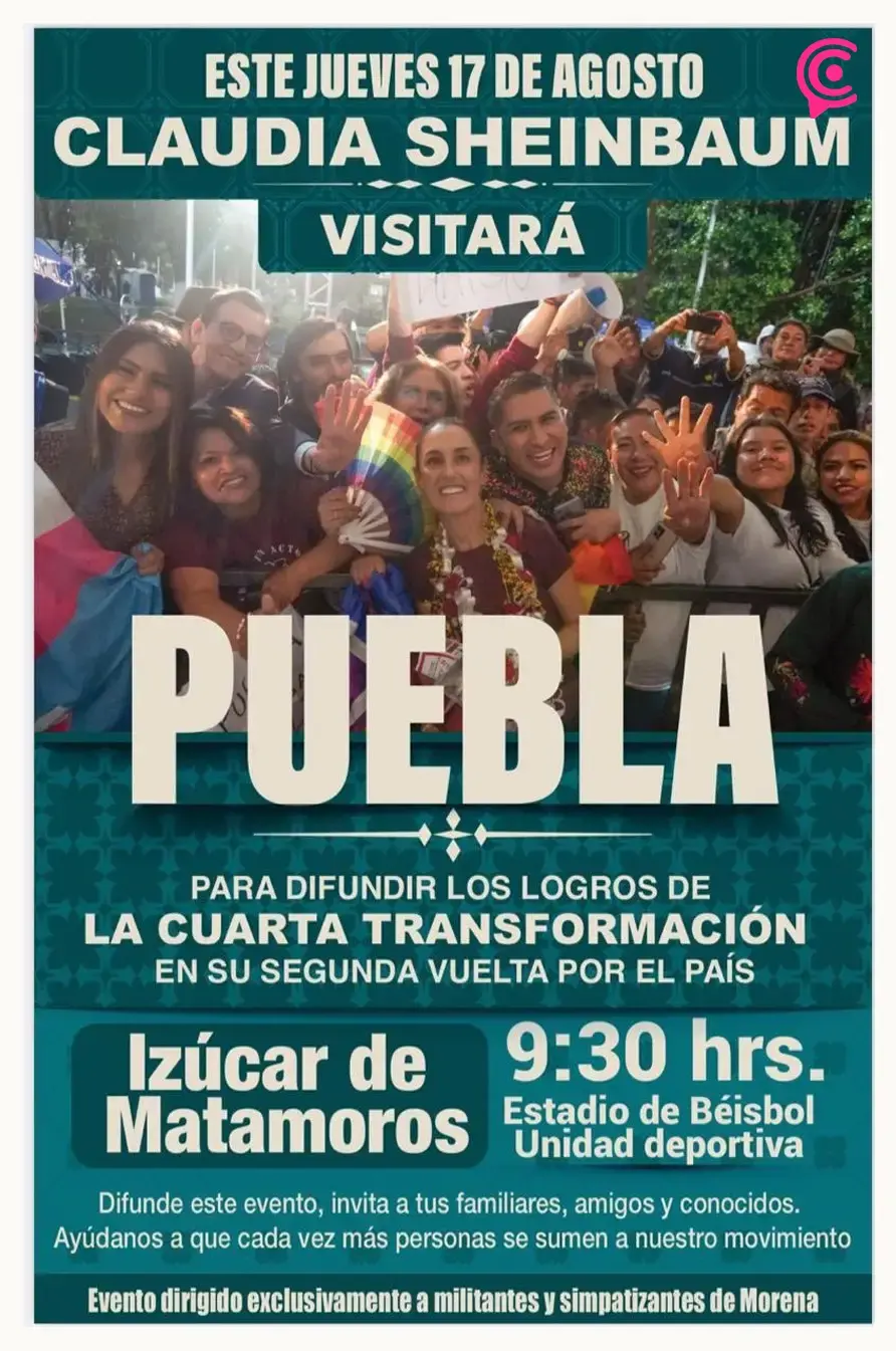 Sheinbaum regresará a Puebla previo a encuesta para definir candidatura de Morena